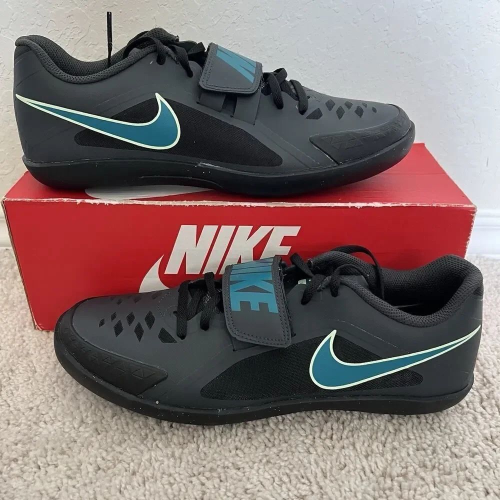 Nike Zoom Rival SD 2 Throw Track Shoes Black Electric Algae FZ9665-001 Size 7.5